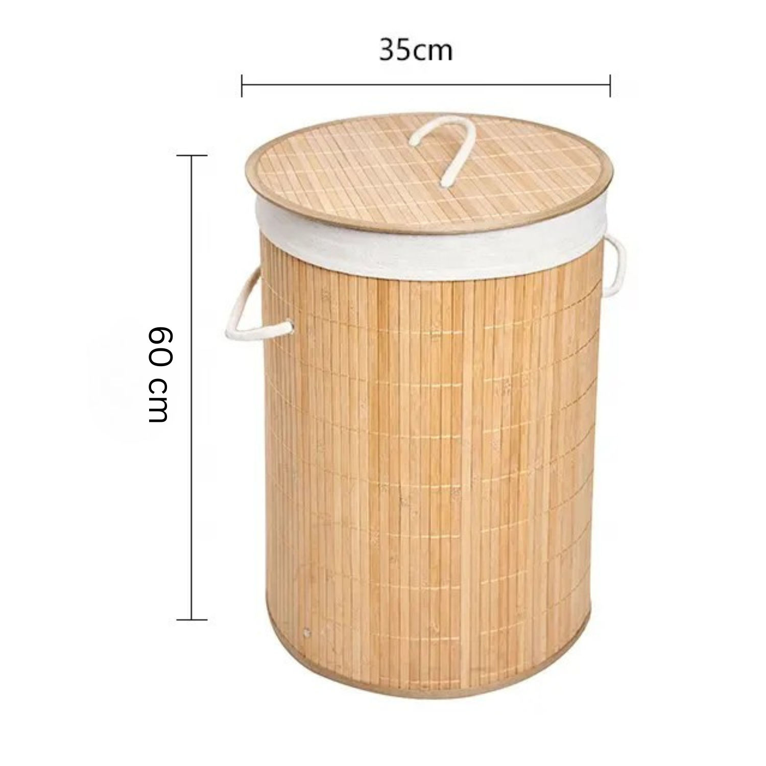 Bamboo Round Laundry Basket